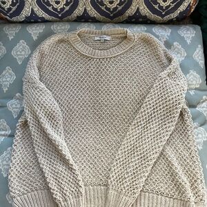 Madewell cream knit cotton size medium sweater